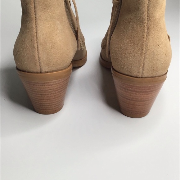 Rebecca Minkoff Lulu Bootie in Taupe Oiled Suede. - Picture 8 of 12